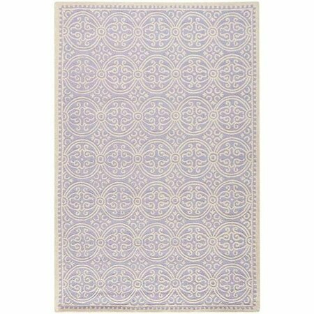 SAFAVIEH 2 x 3 ft. Accent Transitional Cambridge- Lavender and Ivory Hand Tufted Rug CAM123C-2